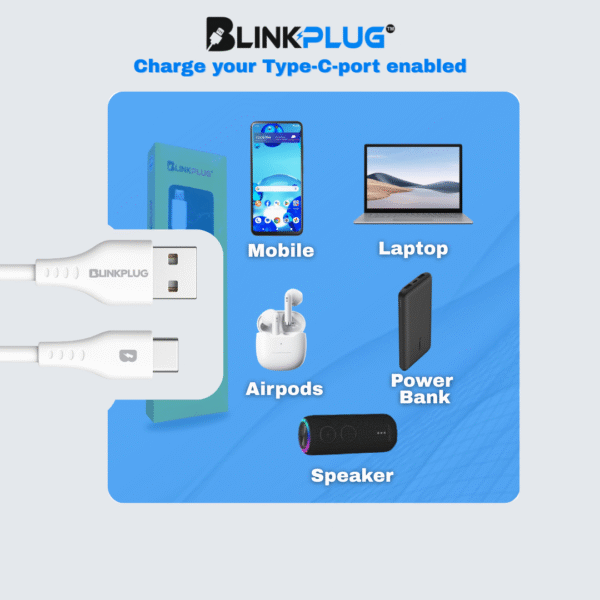 5W to 20W Type-C USB Cable for Samsung Galaxy M21 2021, Samsung Galaxy M 21 2021 USB Cable Original Like | Charger Cable | Rapid Quick Dash Fast Charging Cable | Data Sync Cable | Type C to USB-A Cable (4 Amp, 1 Meter/3.2 Feet, 1S|2 , White) - Image 5