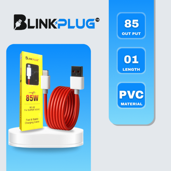 Blink Plug Usb Type C Cable 1 M 85 W Type C Cable Fast Charging Cable Support Dash/Vooc/Supervooc/Warp/Flash/Turbo - Image 4